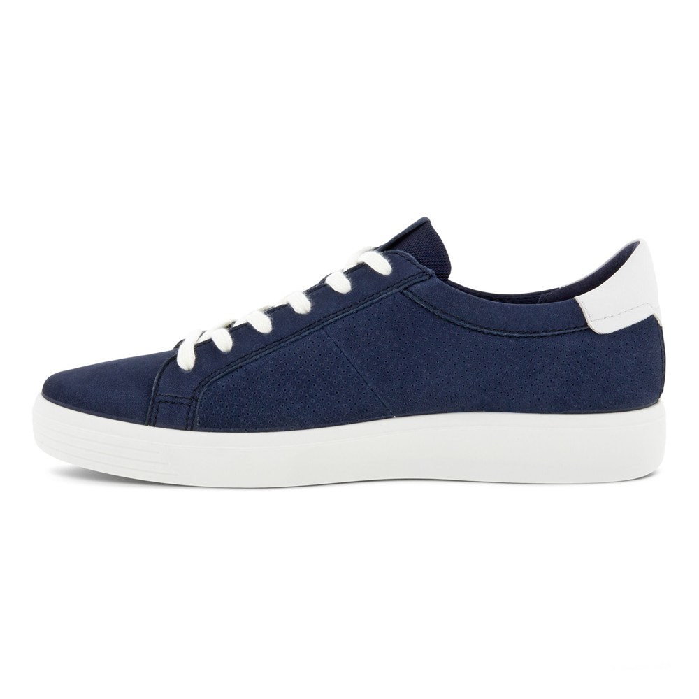 ECCO Mens Sneakers Navy - Soft Classic Laced - KEY-238514